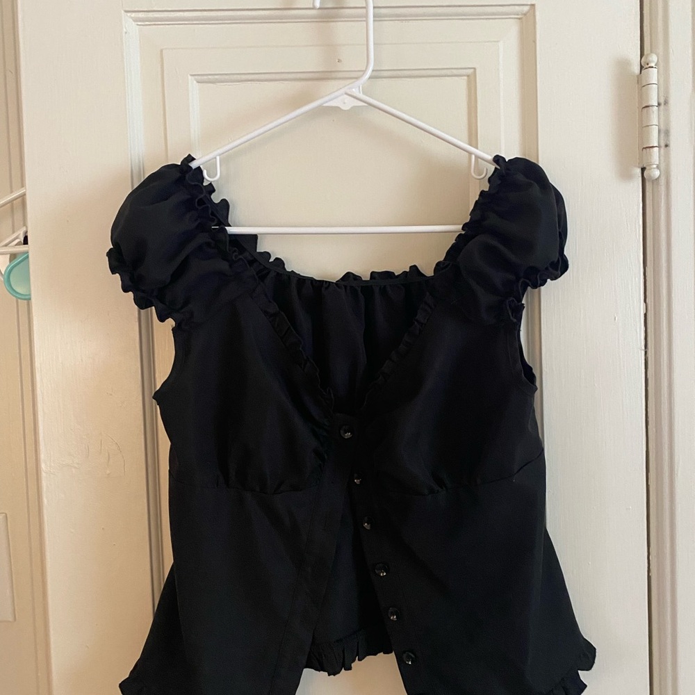 Puff Sleeve Button up Women's Top